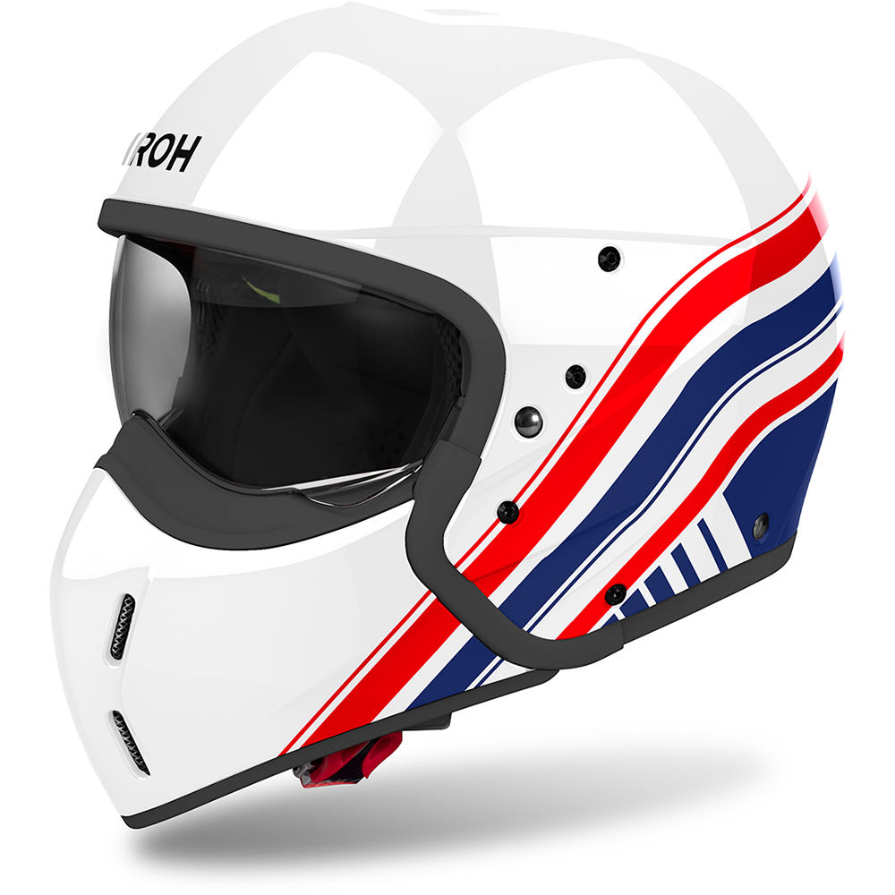 Airoh - Casque J 110 Eon Blanc / Rouge / Bleu / Brillant