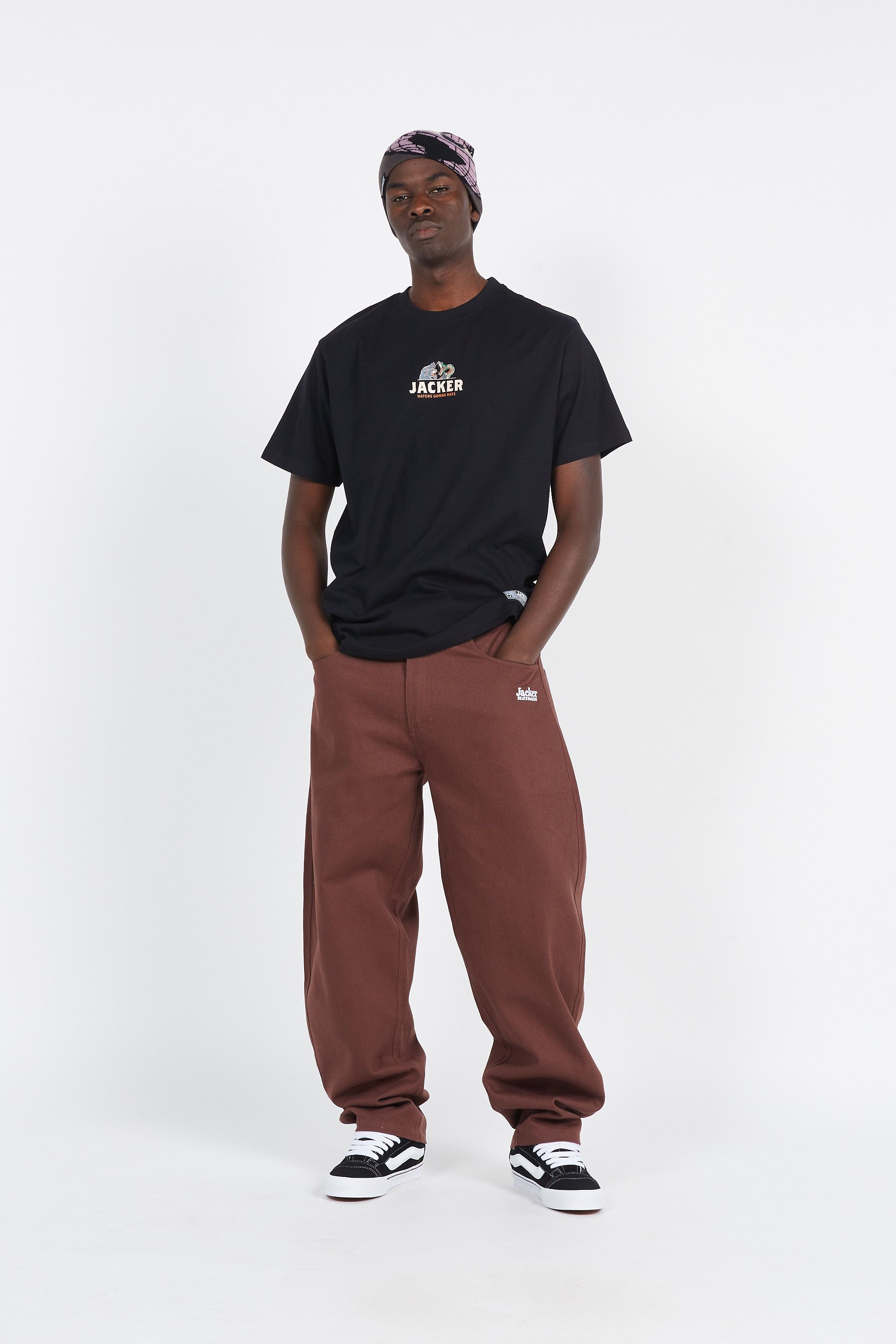 JACKER Pantalon  Nostalgia Baggy Marron