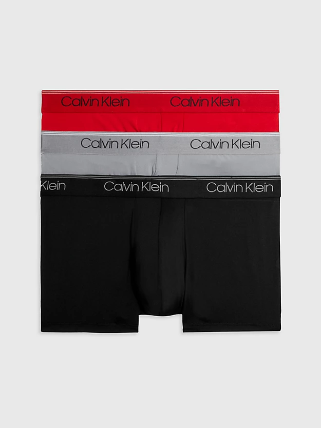 Pacote com 3 Cuecas Boxer de Cintura Baixa - Microelasticidade