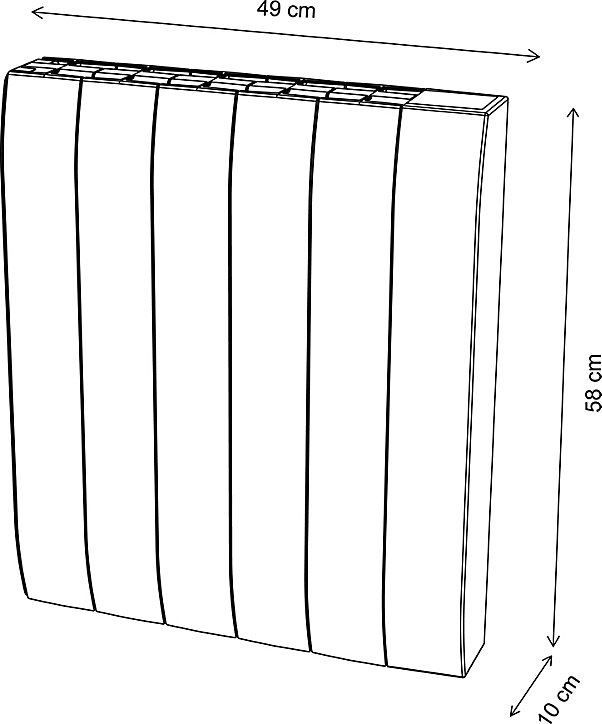 Radiateur électrique à inertie sèche GoodHome Clovelly 1000W