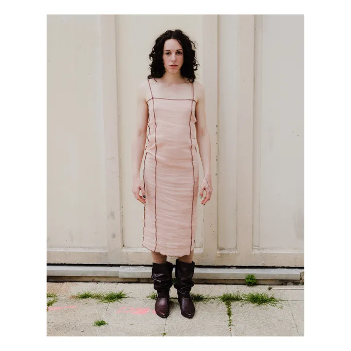 Baserange Robe Shok Lin Froissé | Rose pâle