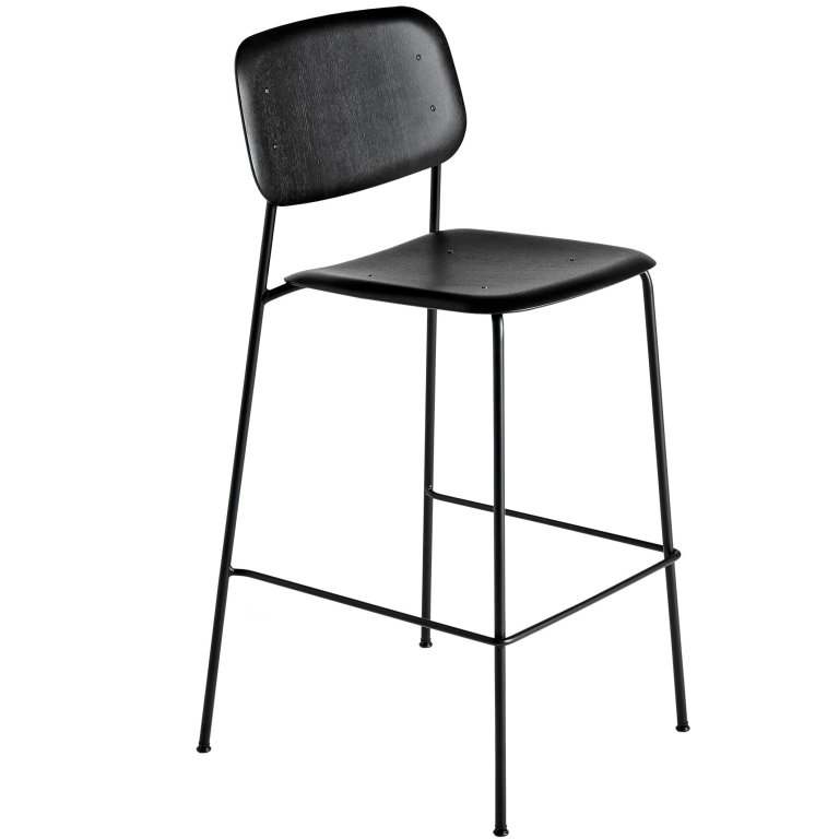 Hay Soft Edge 90 barkruk 75cm zwart