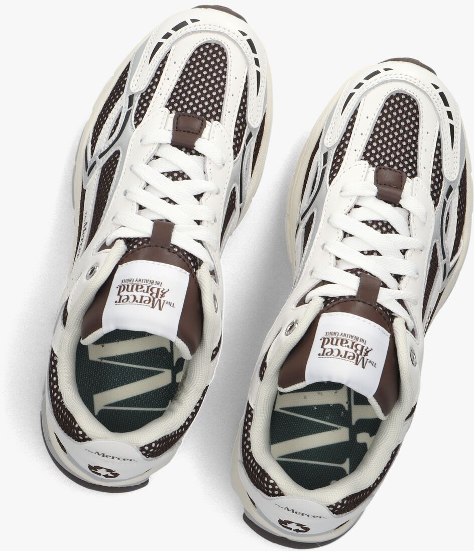 witte mercer amsterdam lage sneakers the re-run white silver