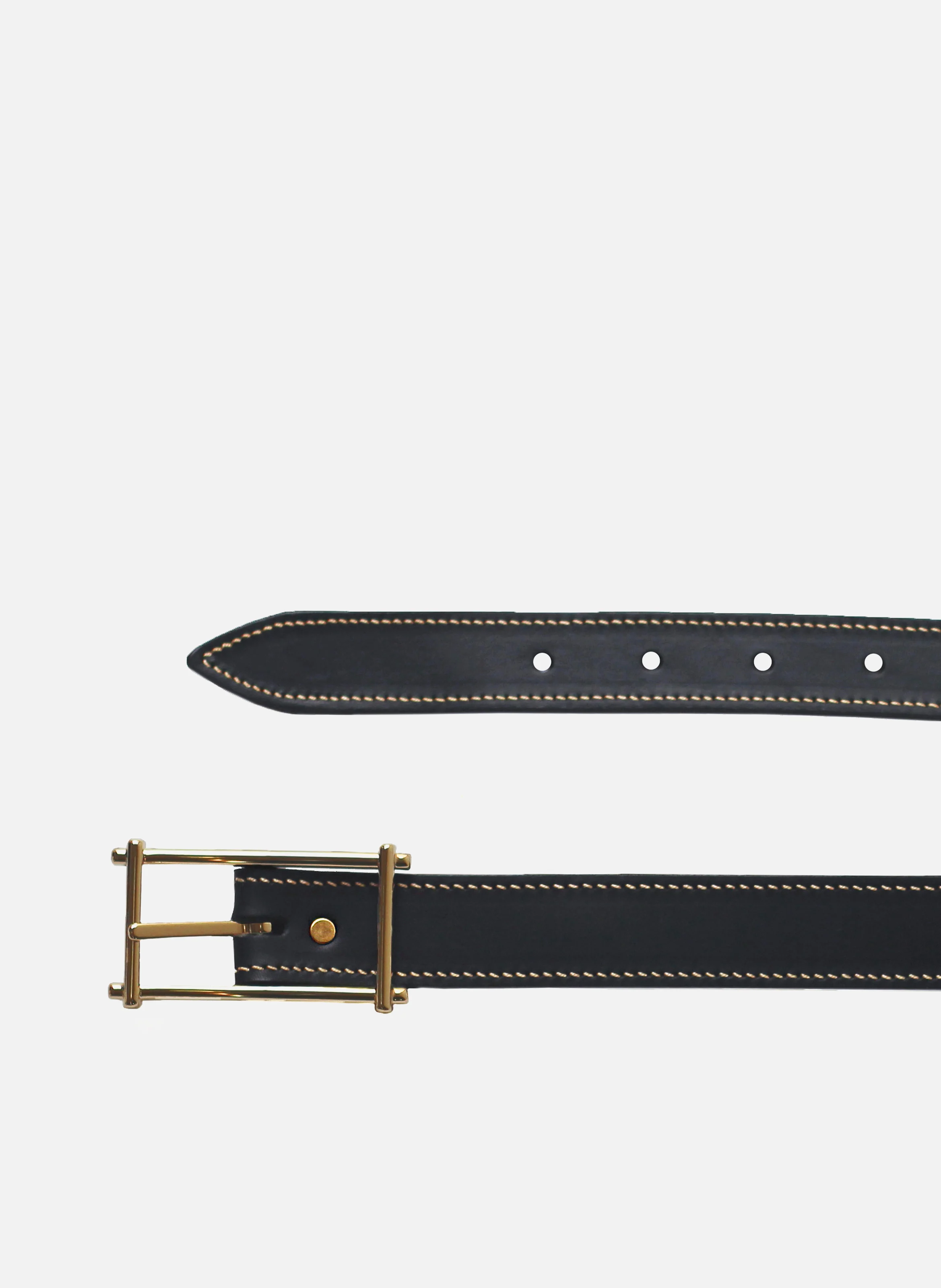 Ceinture vintage cuir daim cuir lisse | Bleu
