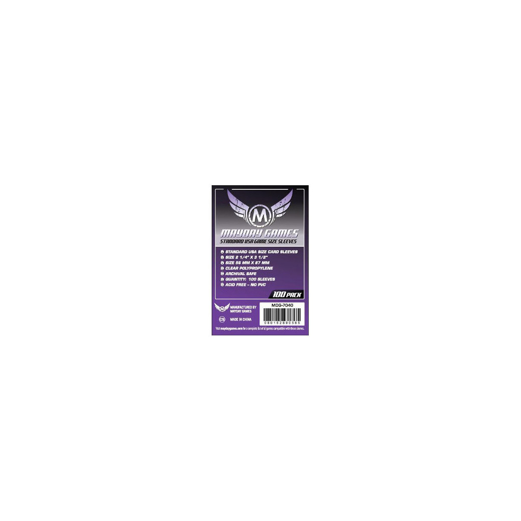 100 Protège Cartes Std US Mayday souple (MDG-7040)