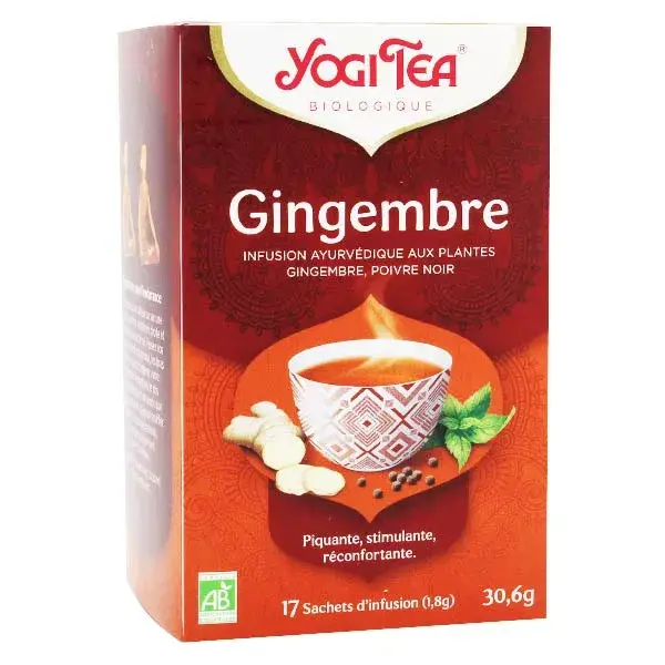 Chá Yogi de Gengibre, 17 sachês