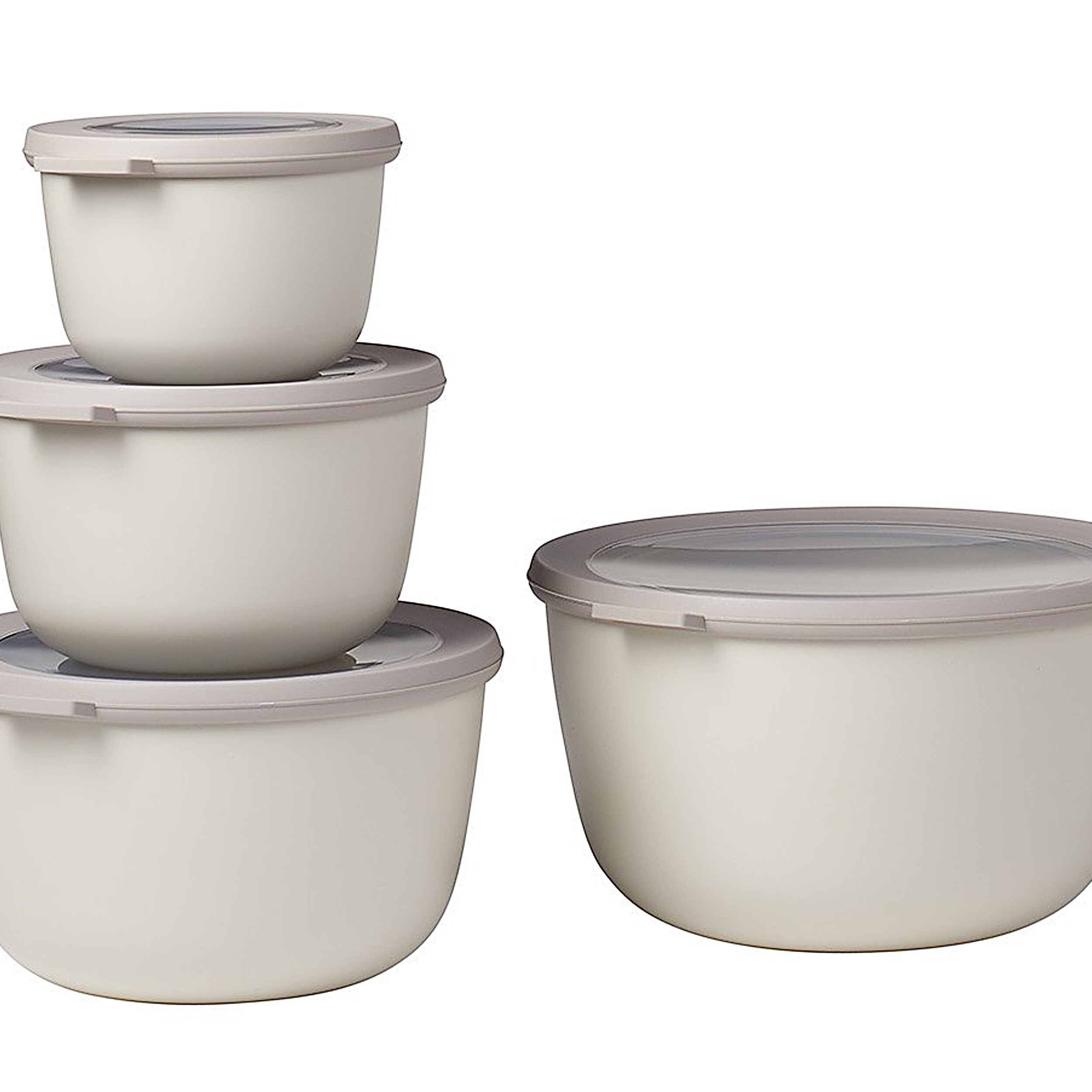 Mepal Cirqula 4-delige set ronde XL vershouddozen - White
