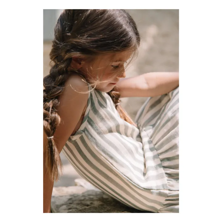 Studio Bohème Robe Playa Rayée | Sauge