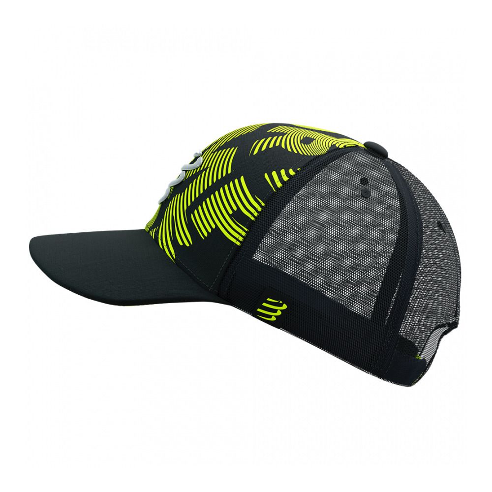 Compressport TRUCKER FLASH - Casquette black/fluo yellow