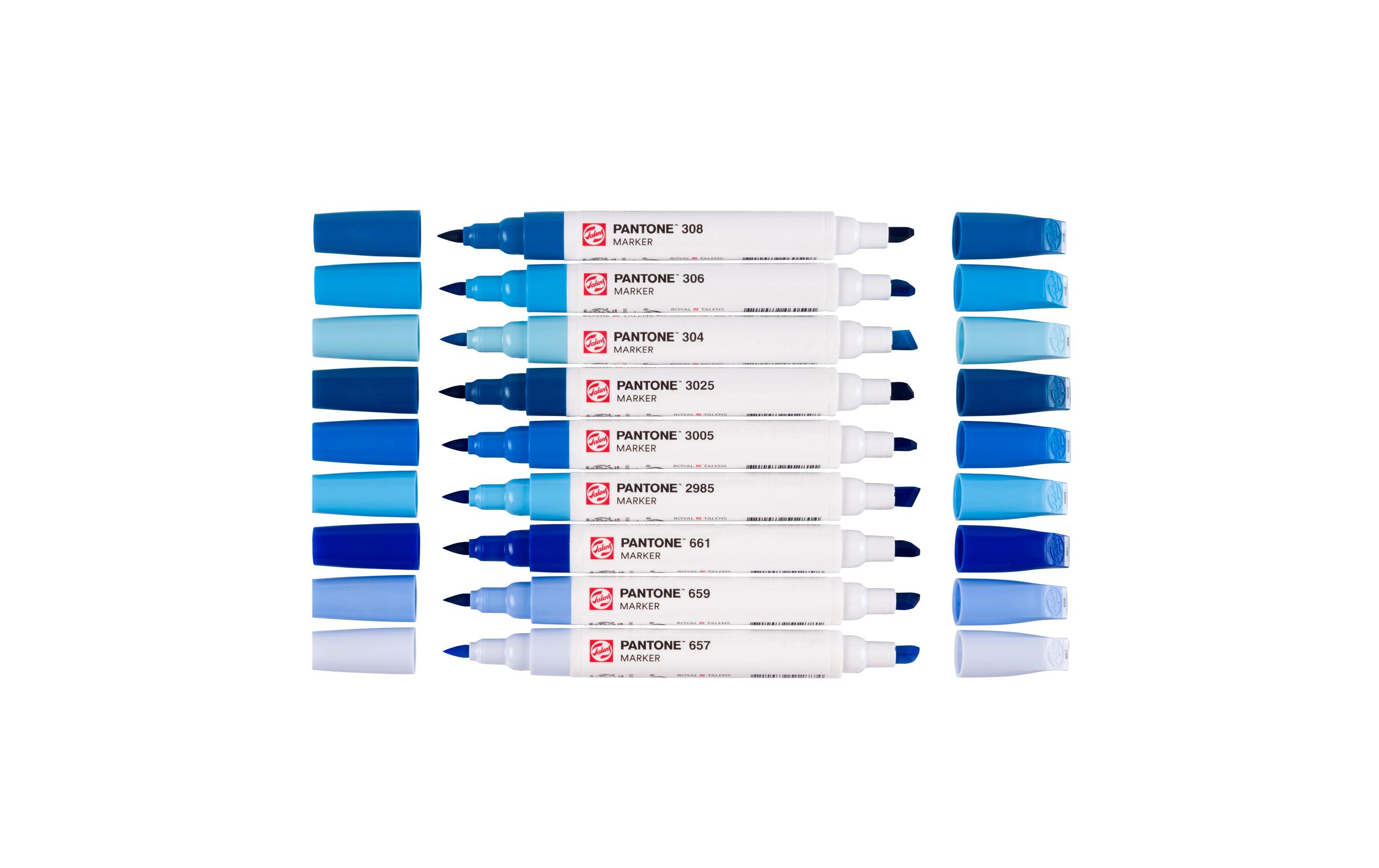 Pantone Marker Set 9x BlauWasserbasierte Marker
