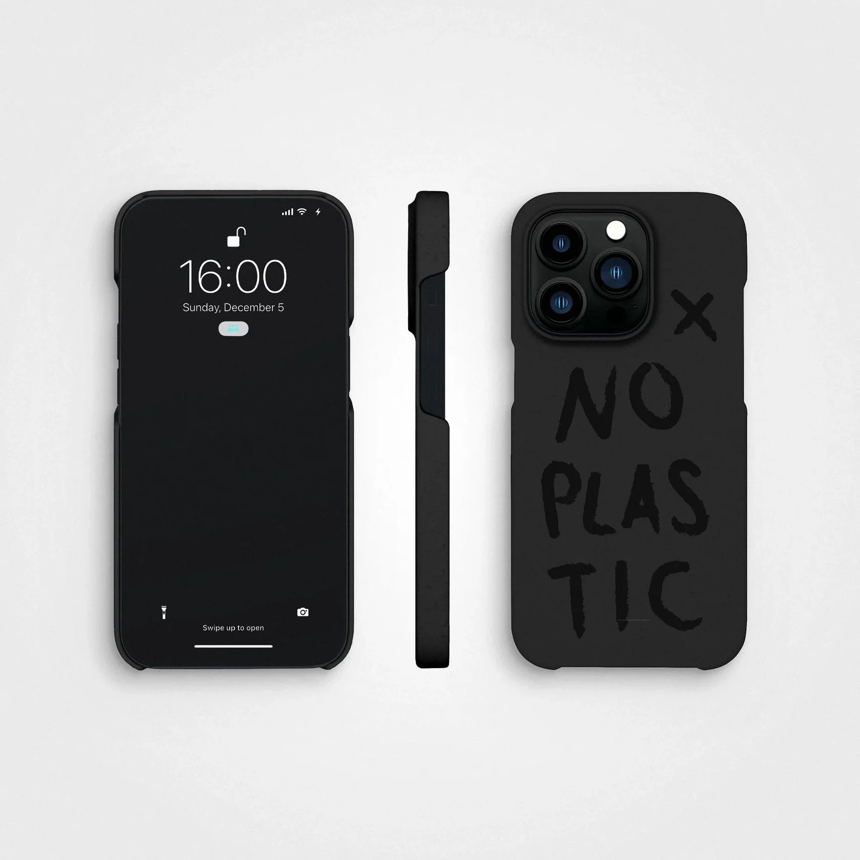 iPhone 14 Pro Hardcase Hülle Eco Friendly Nachhaltig Kompostierbar - Charcoal