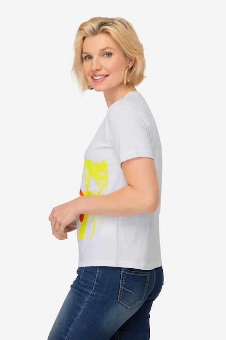 T-Shirt, Hummer Print, Rundhals, Halbarm, OEKO-TEX Made in Green