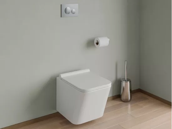Plaque de commande pour WC avec double touche - Chrome - OPULUS