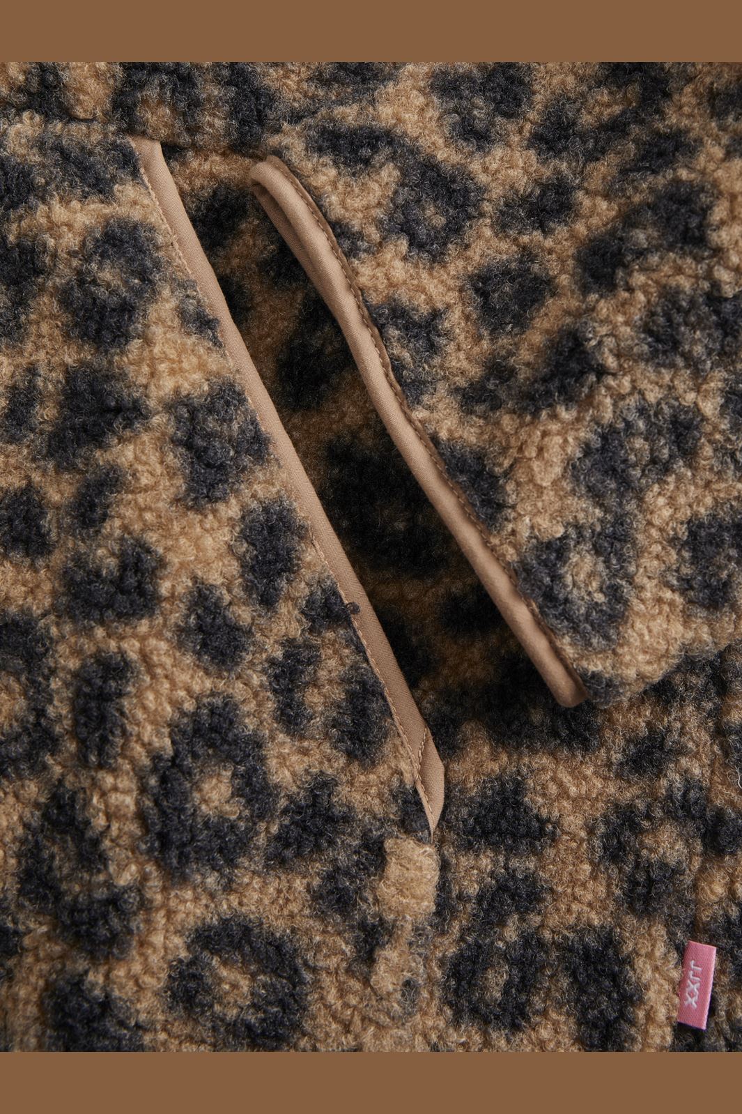 Jjxx Jxvera Teddy Jacket 4733604 cornstalk leopard
