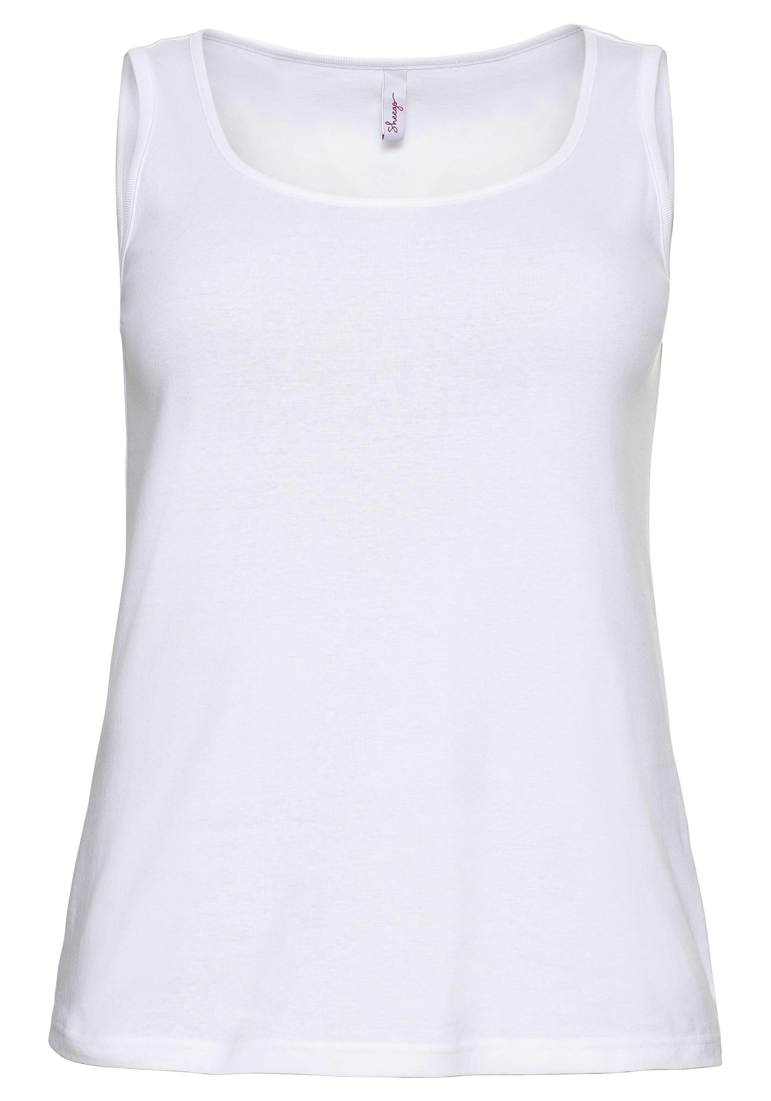 Tanktop aus Baumwolle, mit Rundhalsausschnitt