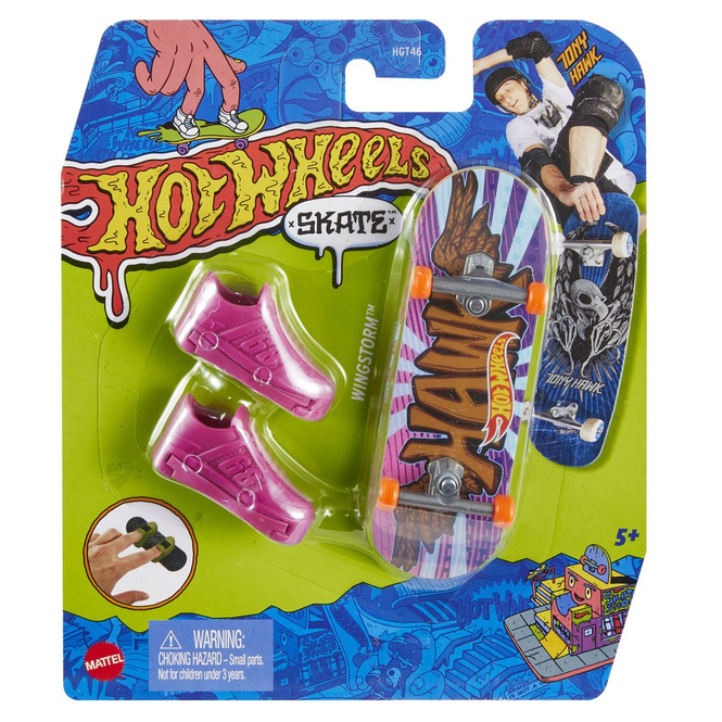 Hot Wheels - Fingerskateboard mit Sneakern - 1 Stück