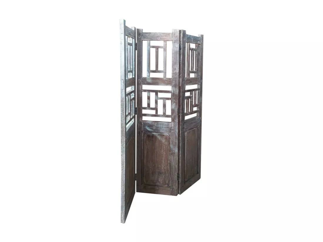 Paravent en bois marron 114x3x176h