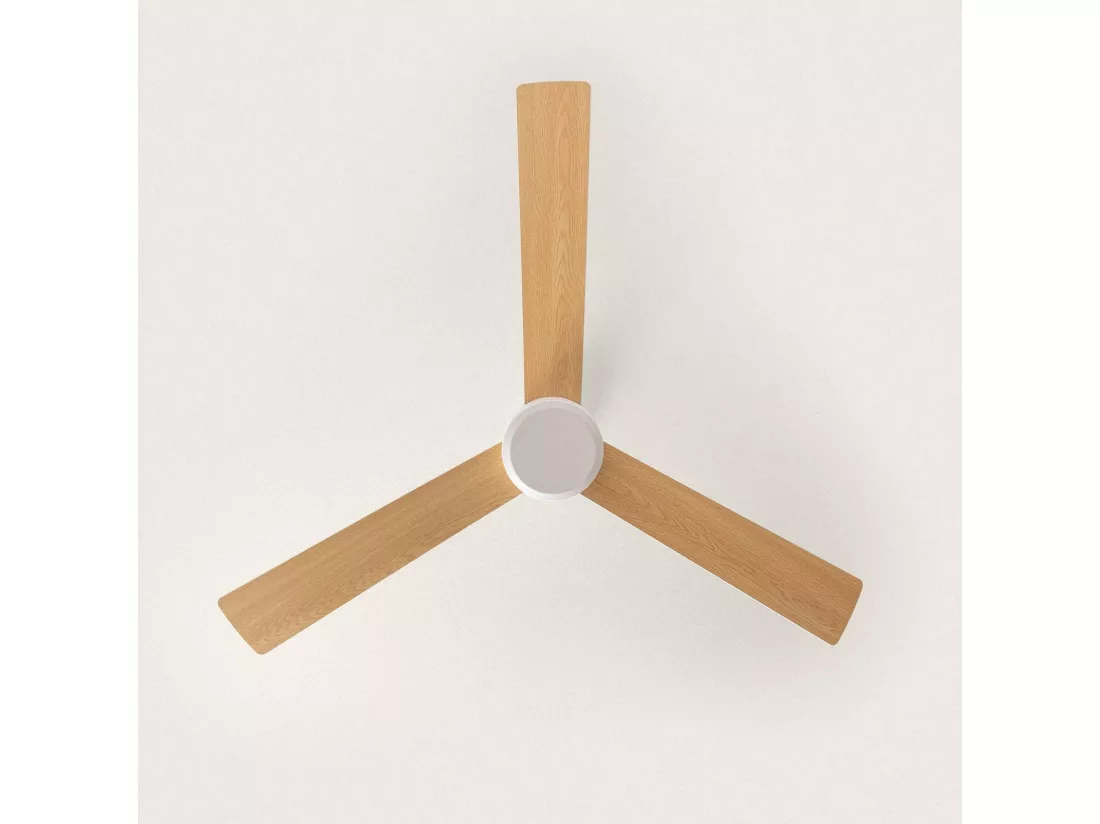 Ventilateur de Plafond Silencieux Fleves 132cm Motor DC Bois clair Télécommande Sans lumière Non Blanc