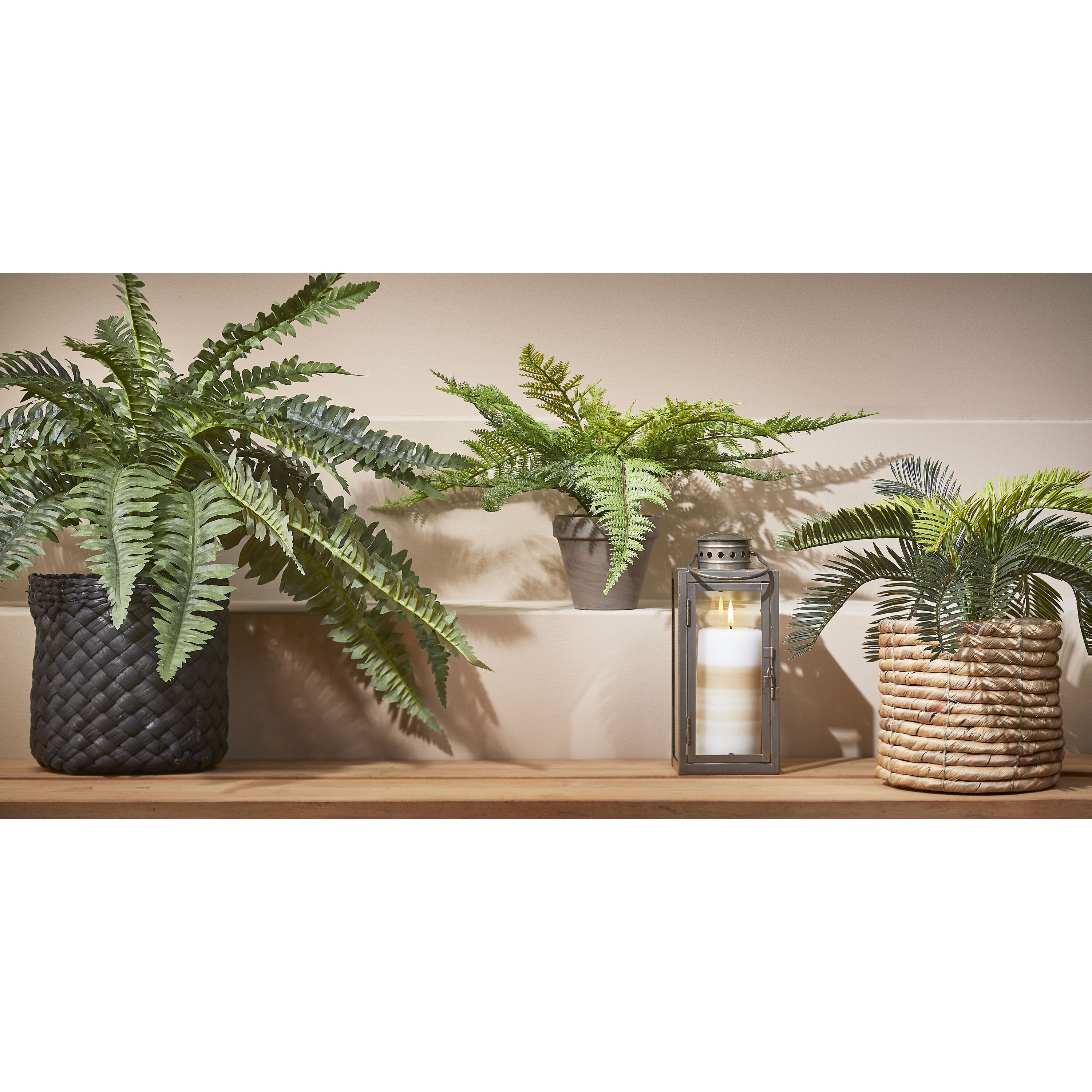 Mica Decorations Kunstplant Cycaspalm - groen - H37 cm - in pot