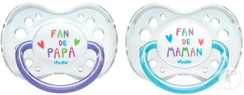 Dodie Sucette Anatomique Silicone +18 Mois Duo Fan De Papa/Maman A44 Pièces 2