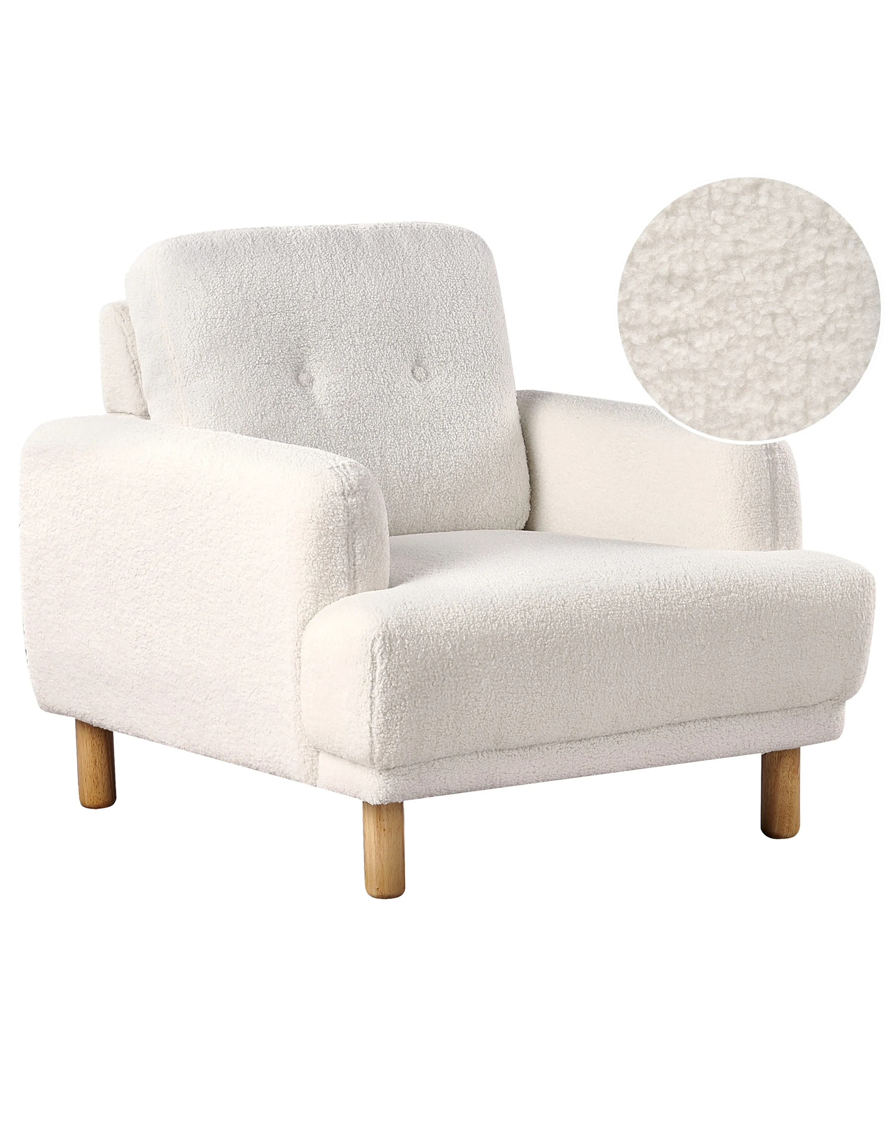 Fauteuil TUVE Bouclé Wit
