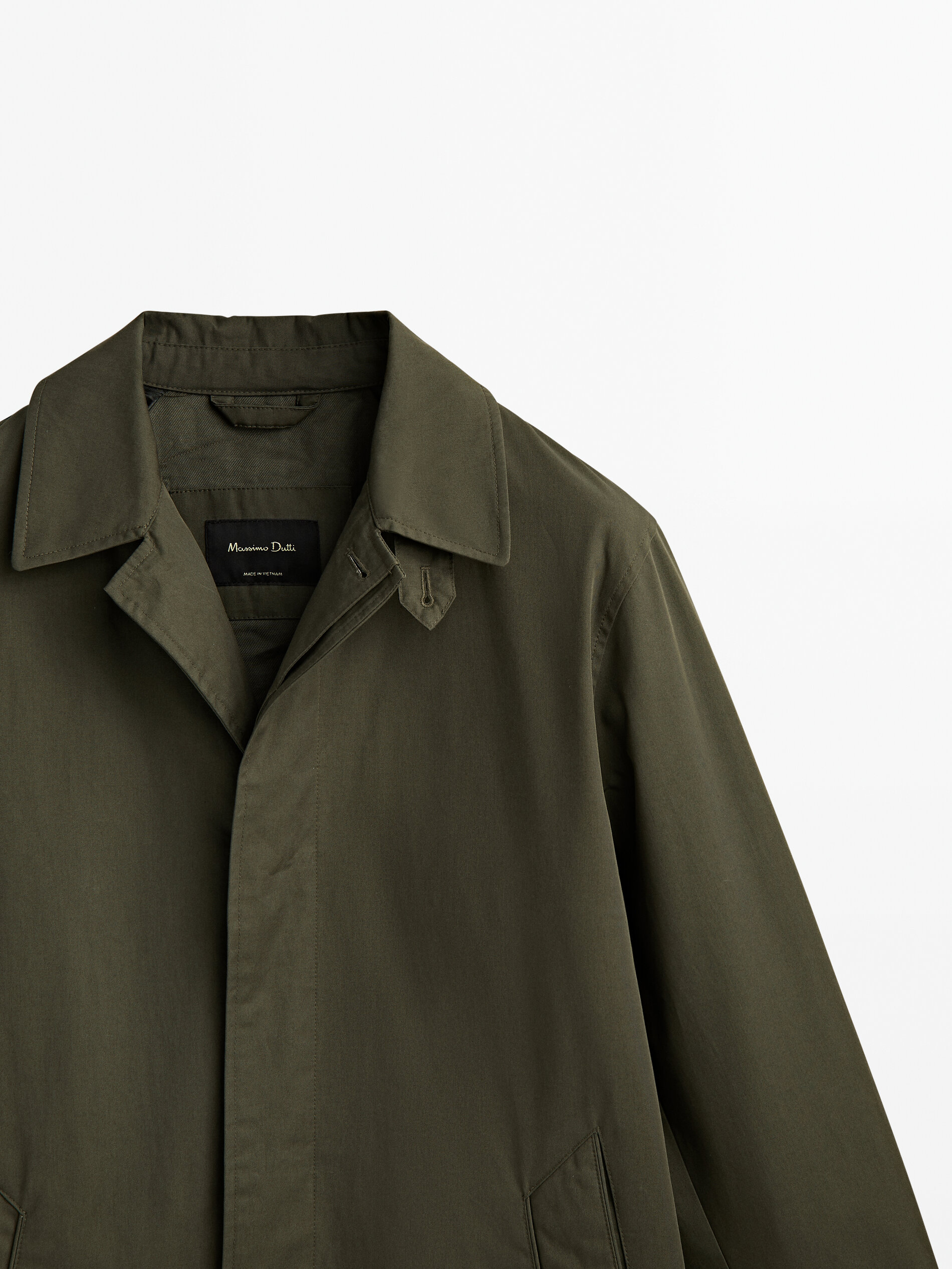Chaqueta trench coat algodón - KHAKI