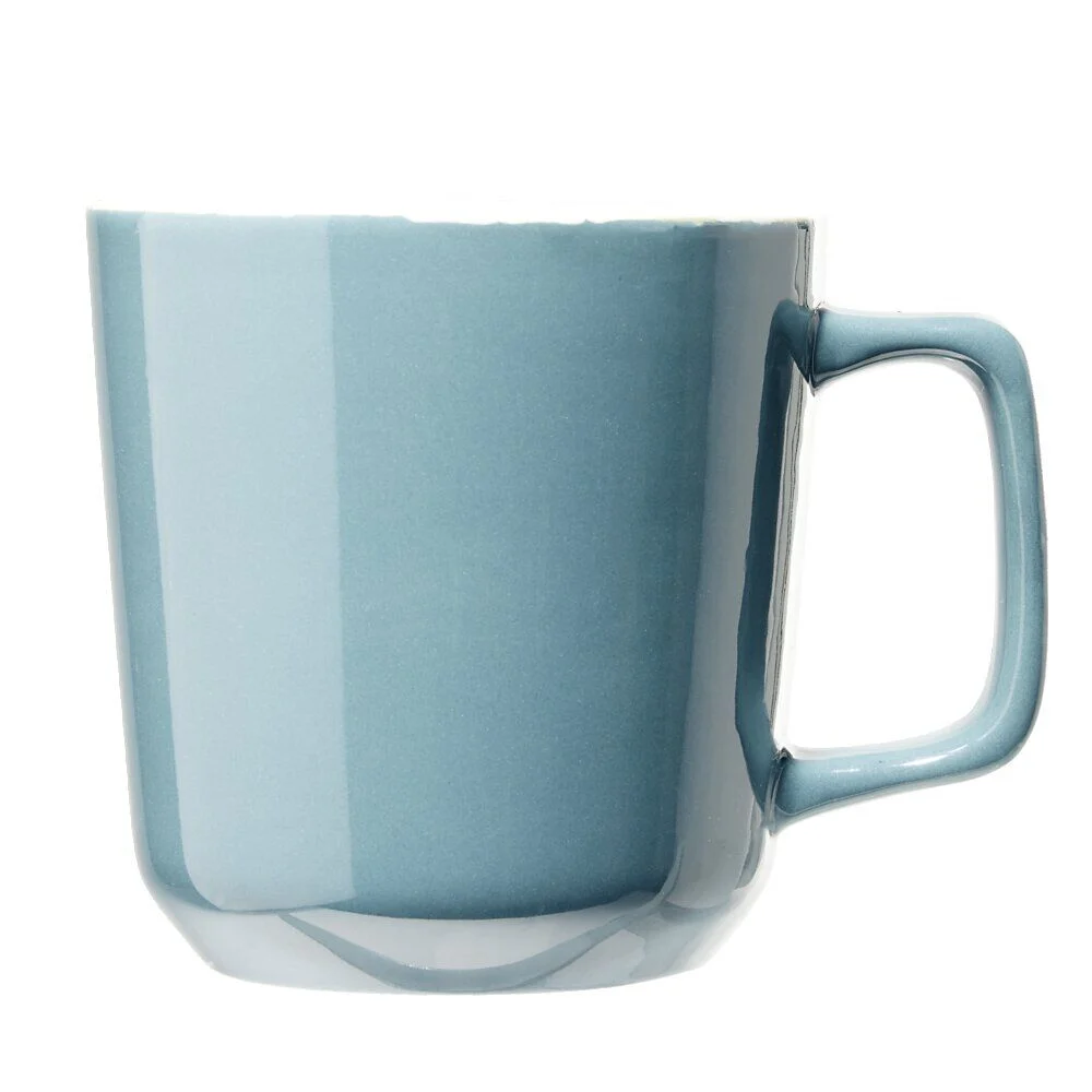 Tasse en grès carrée bleu avec anse Ø9,4xH10cm 420ml