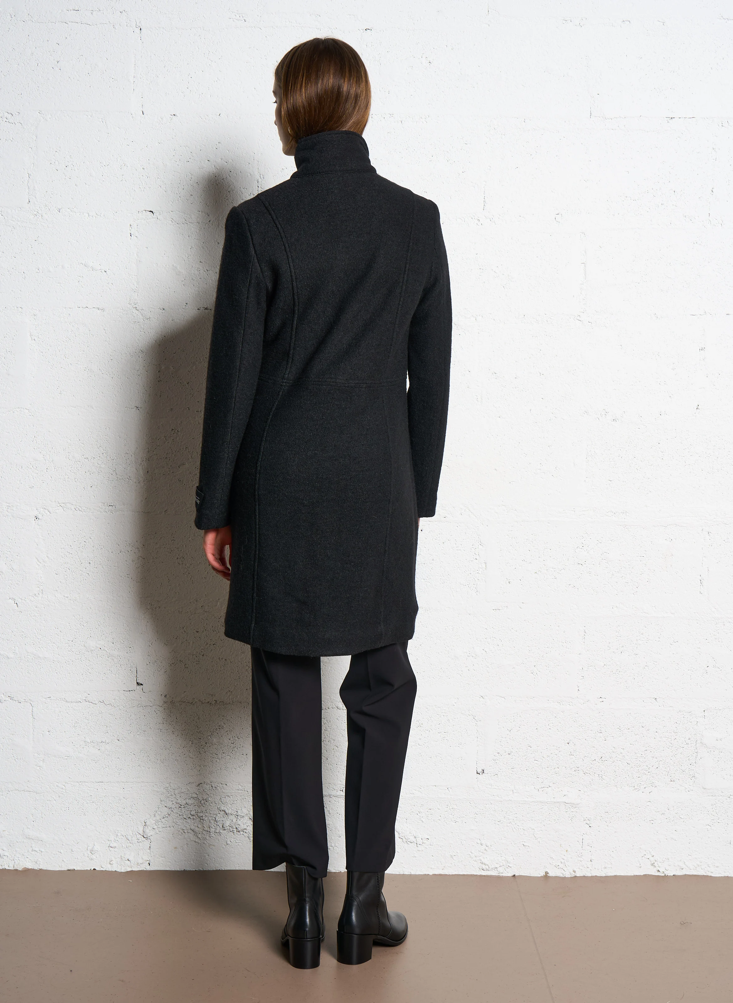 KAPLAN - Manteau long col montant | Noir