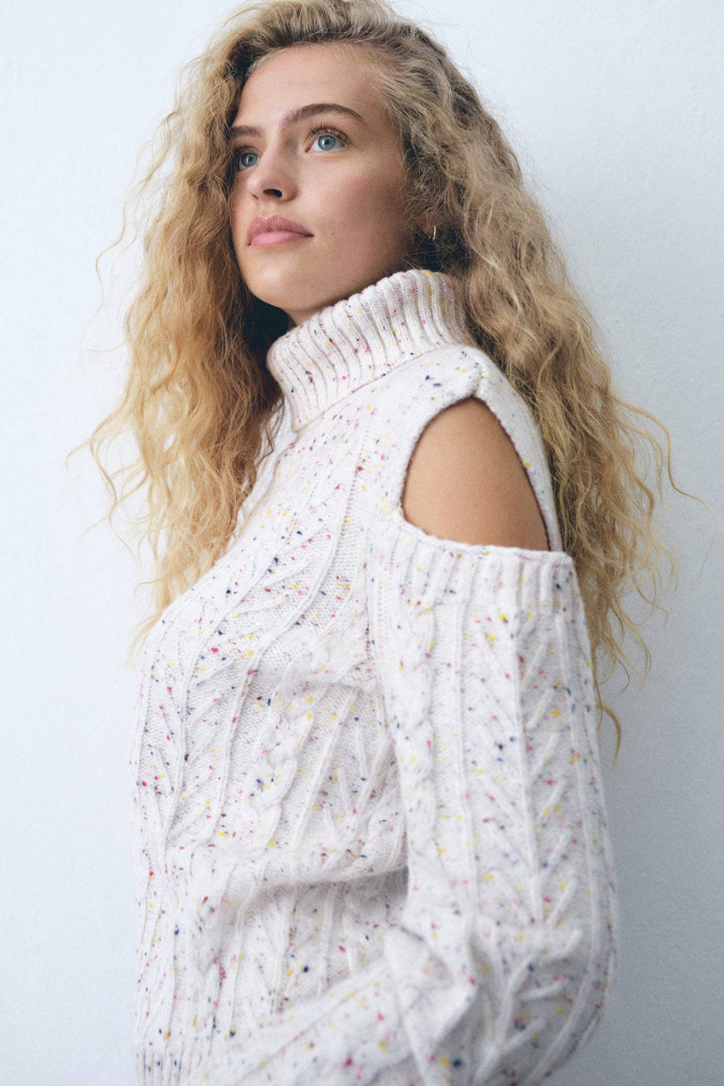 MANGO TEEN grof gebreide trui trui beige