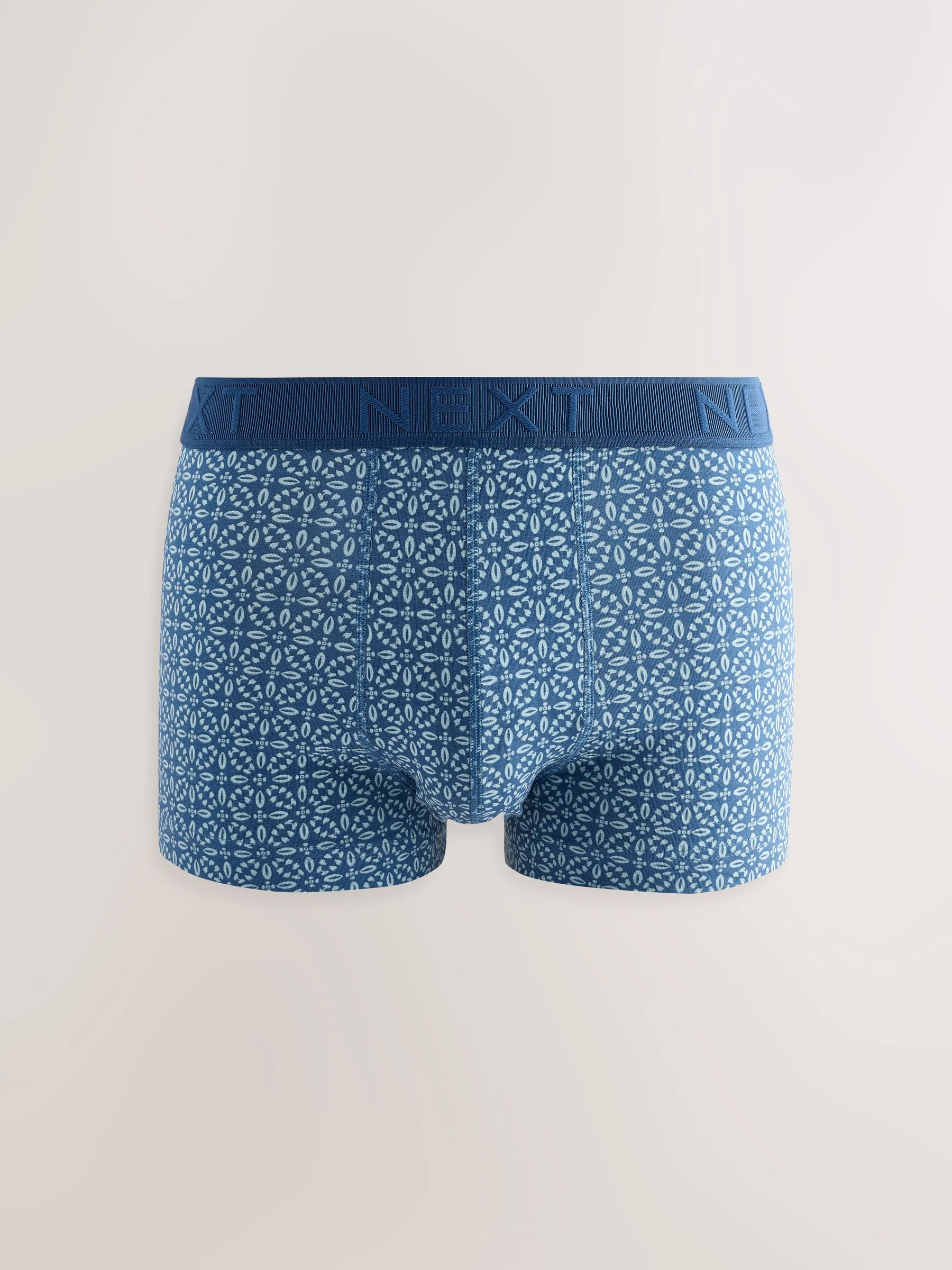 Blauw geometrisch motief - Verpakking van 5 - 5 Hipsterboxershorts