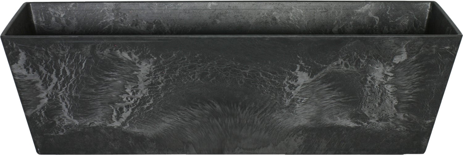Artstone balkonbak Ella 74 x 17 x 17 cm zwart
