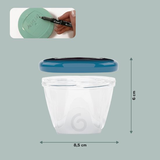 Babybols Kit M Pots de Conservation Hermétiques 6x180 ml   de               Babymoov