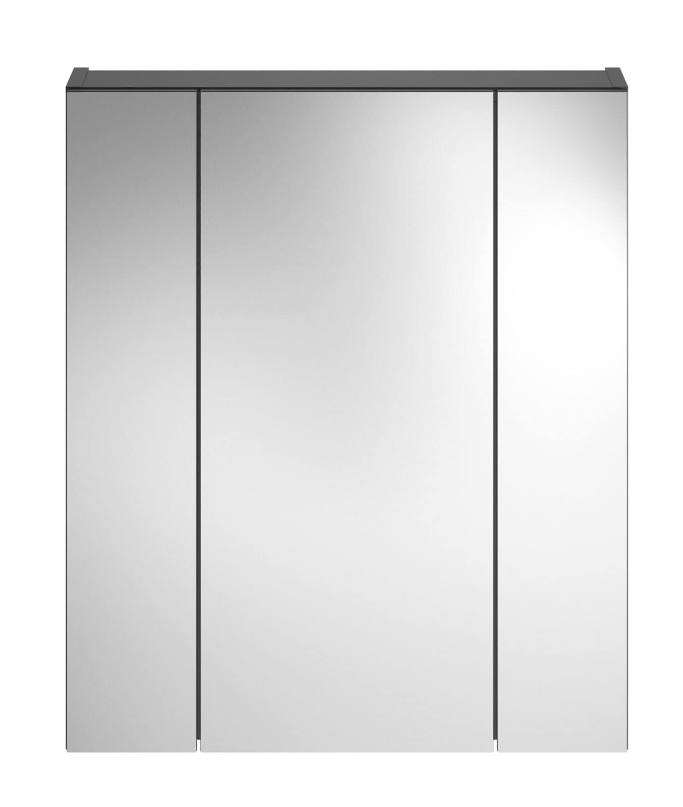 Spiegelschrank Linus inkl. Beleuchtung Schwarz Hochglanz 60x56x34 cm