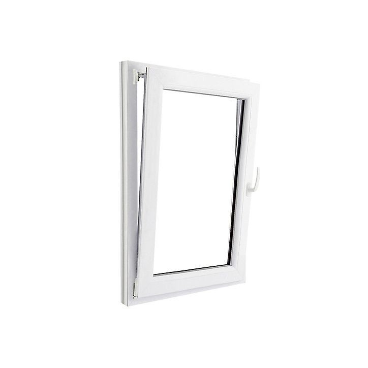 Fenêtre PVC 1 vantail oscillo-battant GoodHome blanc - l.80 x h.115 cm, tirant gauche