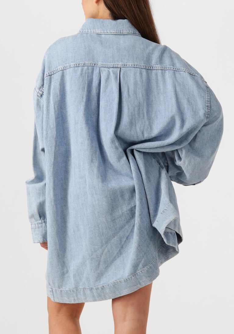 blauwe 7 for all mankind mini jurk overshirt dress