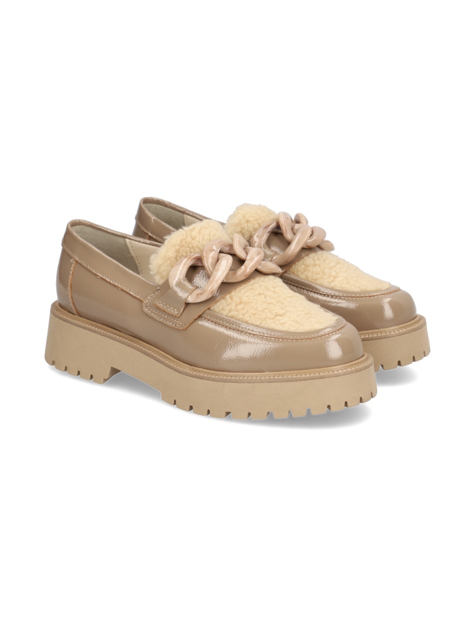 Lederkombination Slipper