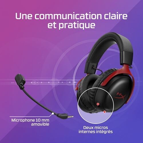 Casque PC Hyper X Cloud III S Wireless Black-Red Gaming Headset