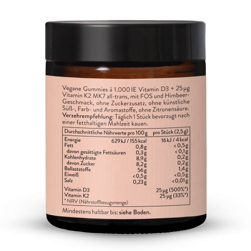 Sunday Natural Products  Vitamin D3+K2 MK7 Gummies