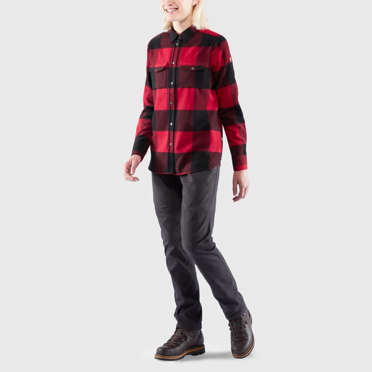 Fjällräven Women's Canada Shirt Longsleeve Navy/Black