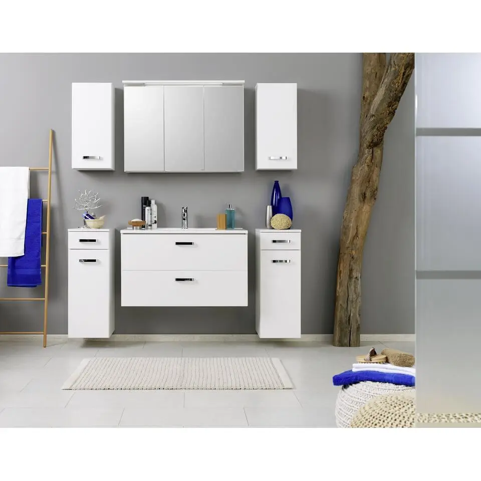 Badkamerkastje Bobbi 30cm 1 lade en 1 deur - wit