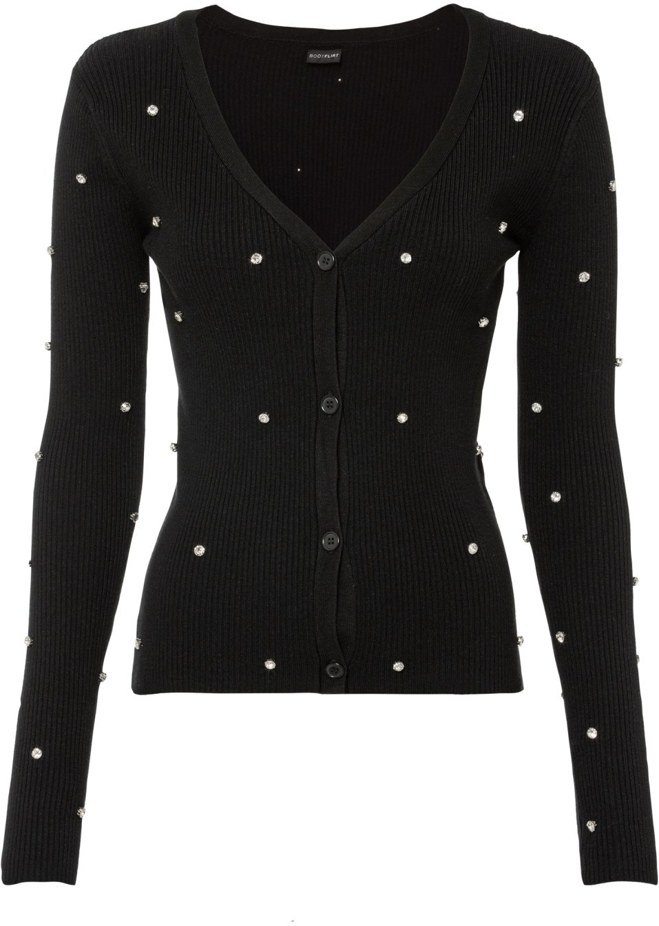 Gilet en maille avec strass appliqués en viscose