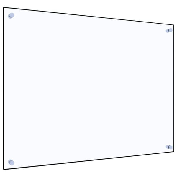 vidaXL Kjøkkenplate gjennomsiktig 80x60 cm herdet glass
