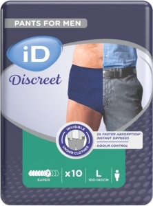 ID Discreet Pants L Super Beutel, 10 Stück