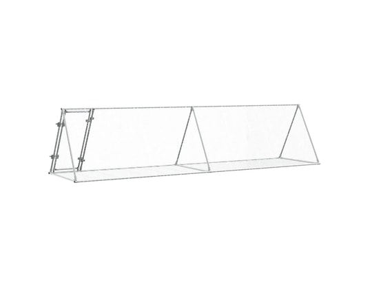 VIDAXL - Cage à lapin argenté 400x105x91 cm acier galvanisé
