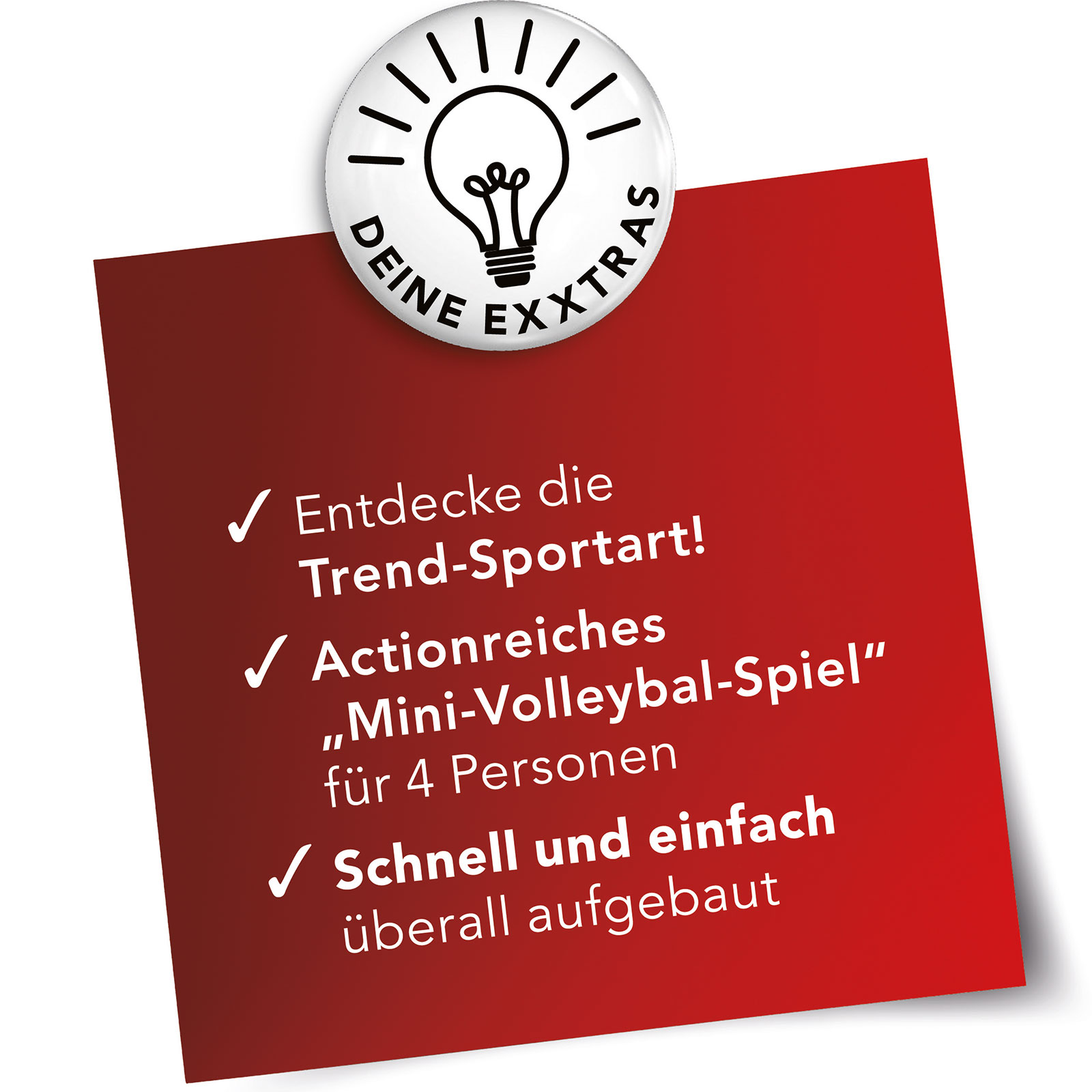 MAXXMEE 6-teiliges Mini-Volleyball-Set - gelb-schwarz - Ø 89 cm