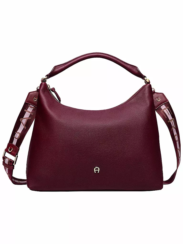 AIGNER Ledertasche - Hobo Bag ZITA Medium dunkelrot