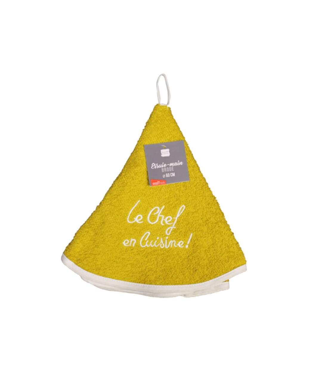 Essuie Main Rond Cuistot 60cm Jaune
