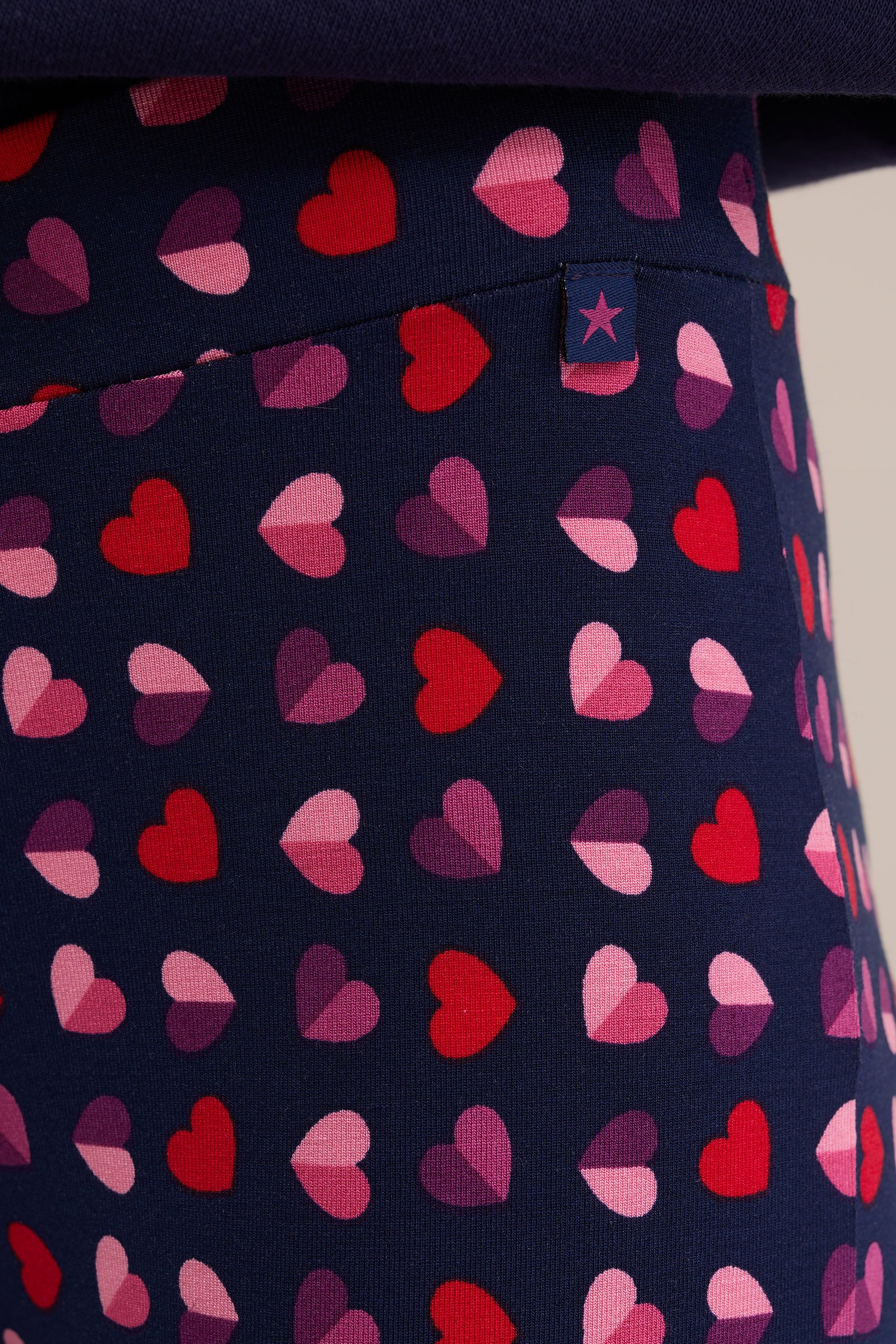Meisjes flared legging met dessin WE Fashion Marineblauw