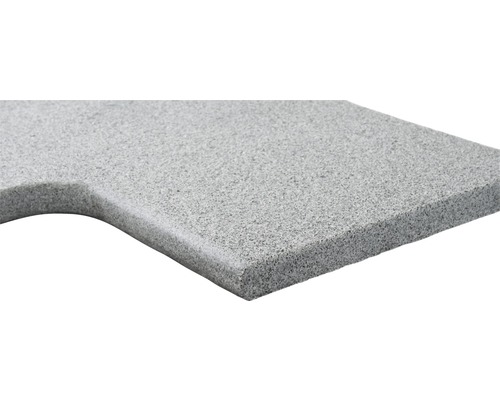 FLAIRSTONE Zwembadrand Phoenix grijs hoekstuk binnen afgerond 60x35 / 60x35 x 3 cm