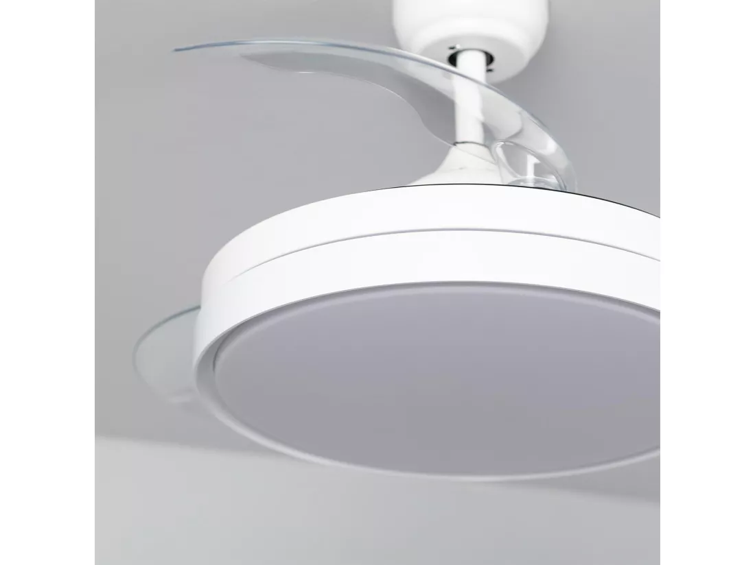 Ventilateur de Plafond Silencieux Dalori Blanc 106cm Moteur DC Blanc